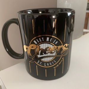 Cheers St Louis Coffee Mug Black with Gold Trim 1994